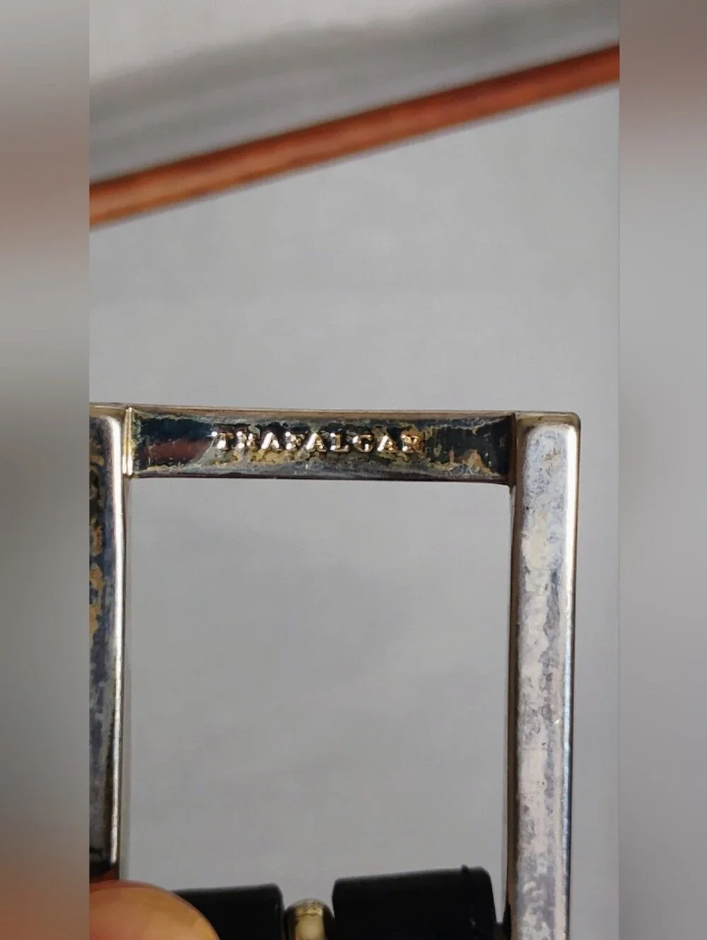 Trafalgar Men's Size 38  Cortina Leather Silver Buckle Made USA Hand Made Black